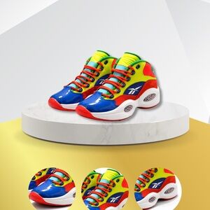 Reebok Question Mid "Color Explosion" (HP3005) Iconic High Top Basketball Shoes